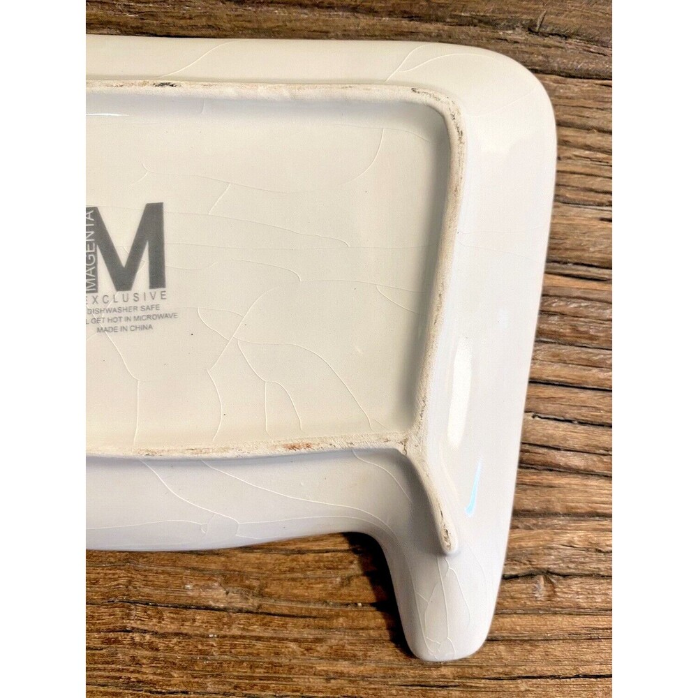 Magenta Exclusive Moo Cow Plate Stamped M Used Not Perfect - Picture 12 of 13